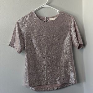 Monteau Shimmering Silver Blouse